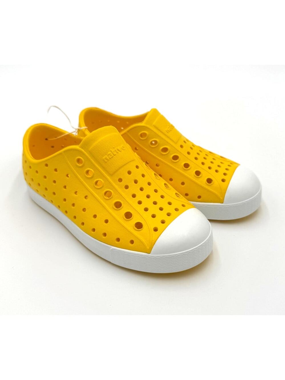 NEW! Native Jefferson Child Shoes - Crayon Yellow/Shell White - c10 (toddler 10)